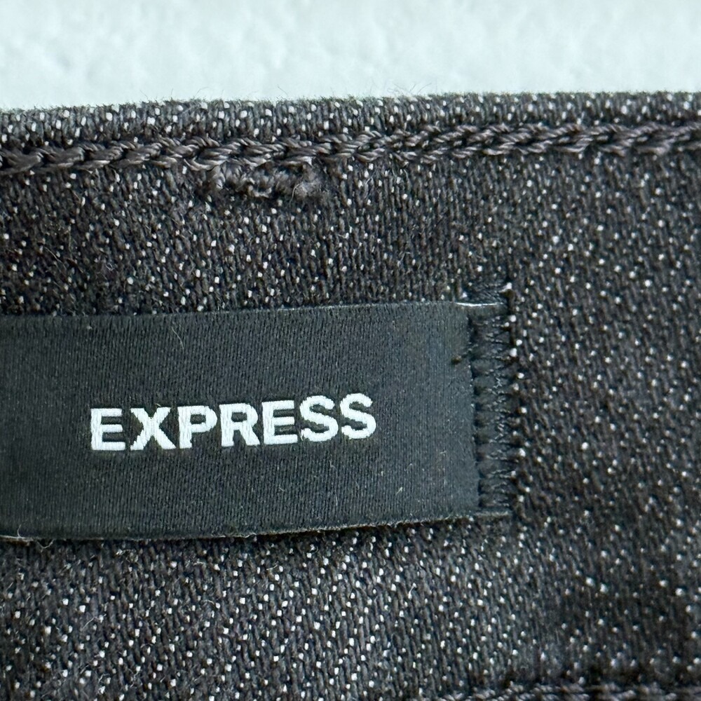 Express Skinny Jeans 10L Black Conscious Edit High Rise Moto Paneled Denim - Picture 5 of 8